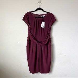 NEW L.K Bennett Dilys Wine Dress Size 14